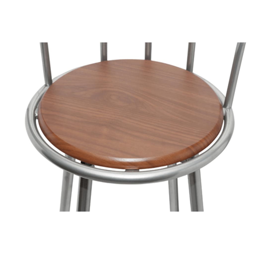 Tabourets de bar lot de 2 marron acier - XIOS