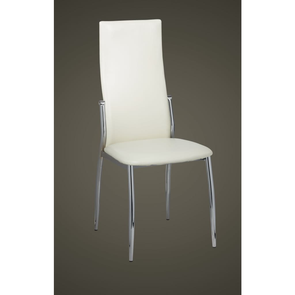 Chaises à manger lot de 4 blanc similicuir - XIOS