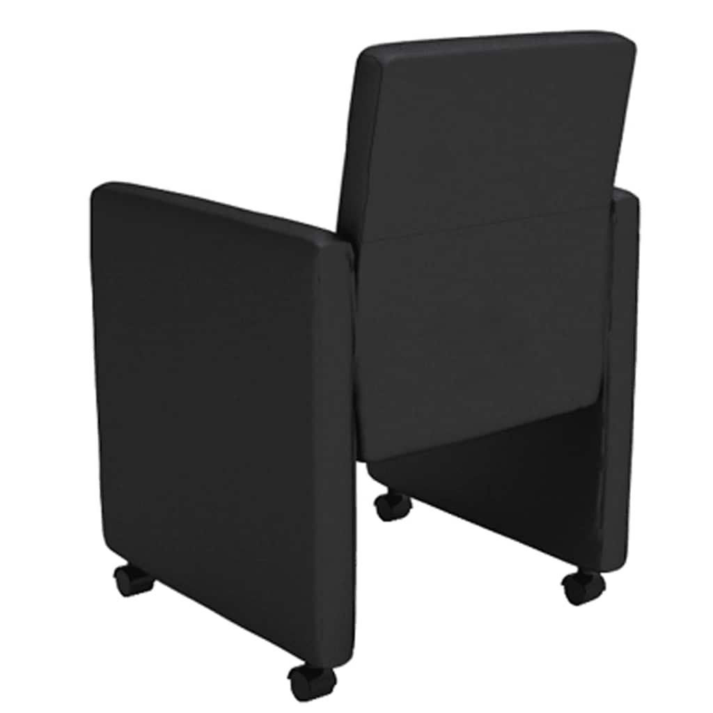 Chaises à manger lot de 4 noir similicuir - XIOS