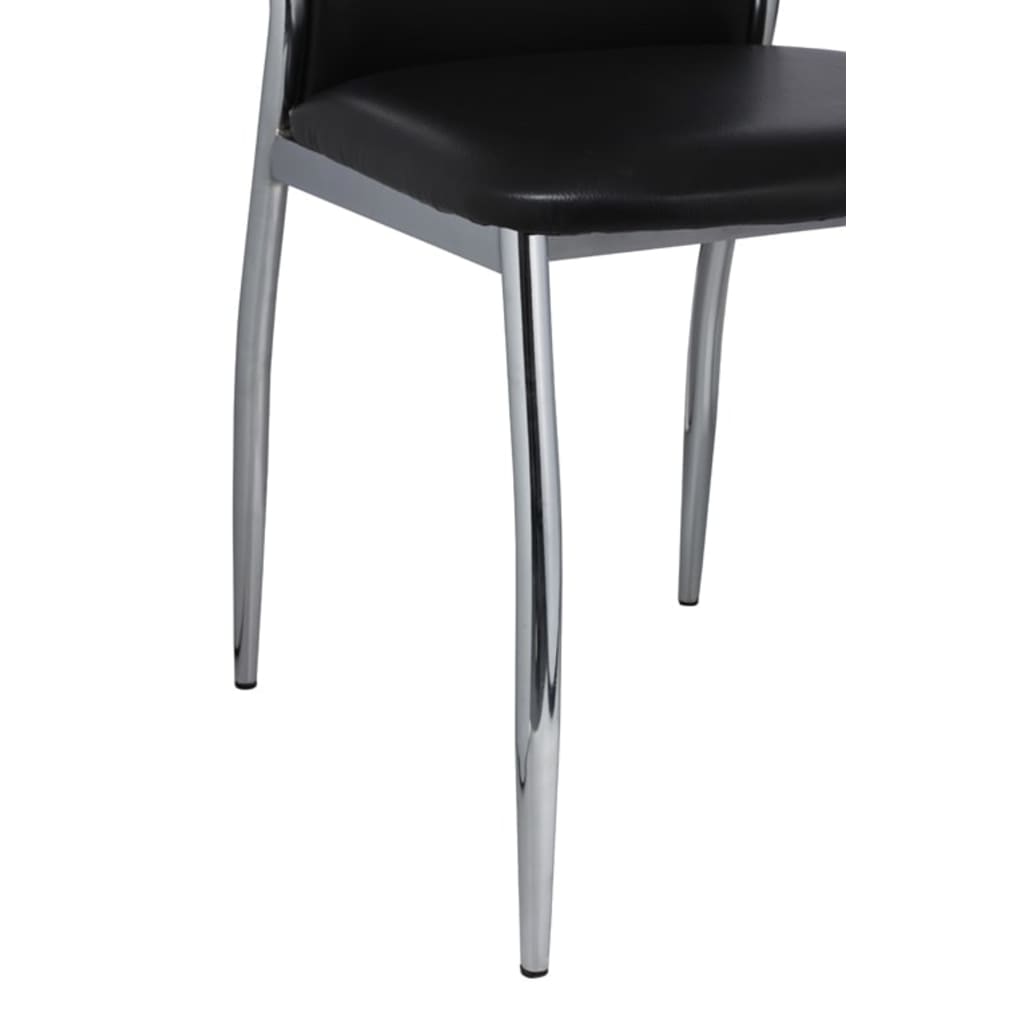 Chaises à manger lot de 6 noir similicuir - XIOS
