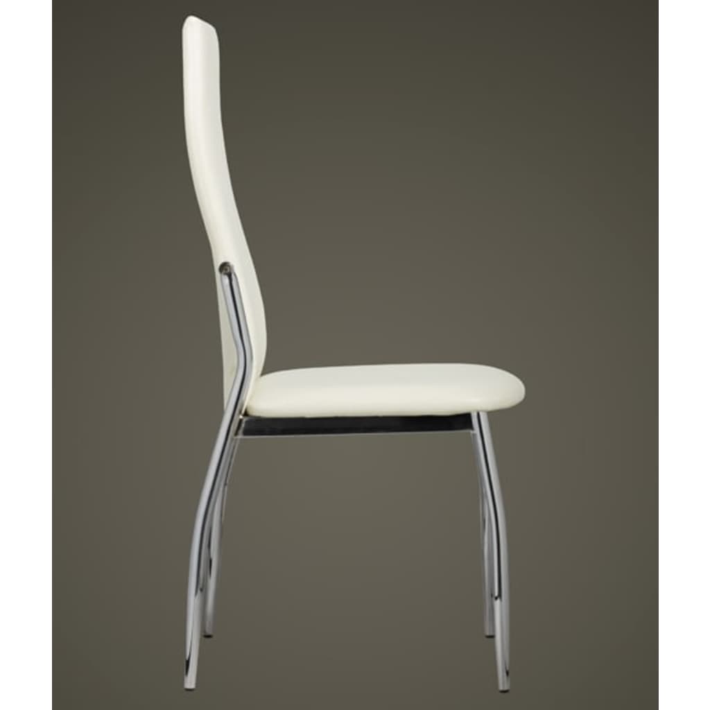Chaises à manger lot de 6 blanc similicuir - XIOS