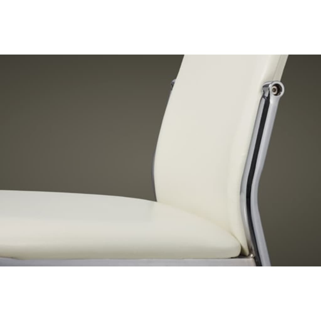 Chaises à manger lot de 6 blanc similicuir - XIOS