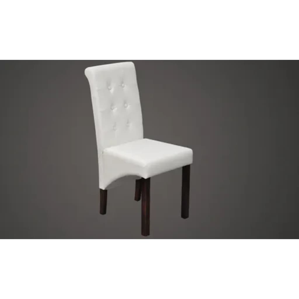 Chaises à manger lot de 2 blanc similicuir - XIOS