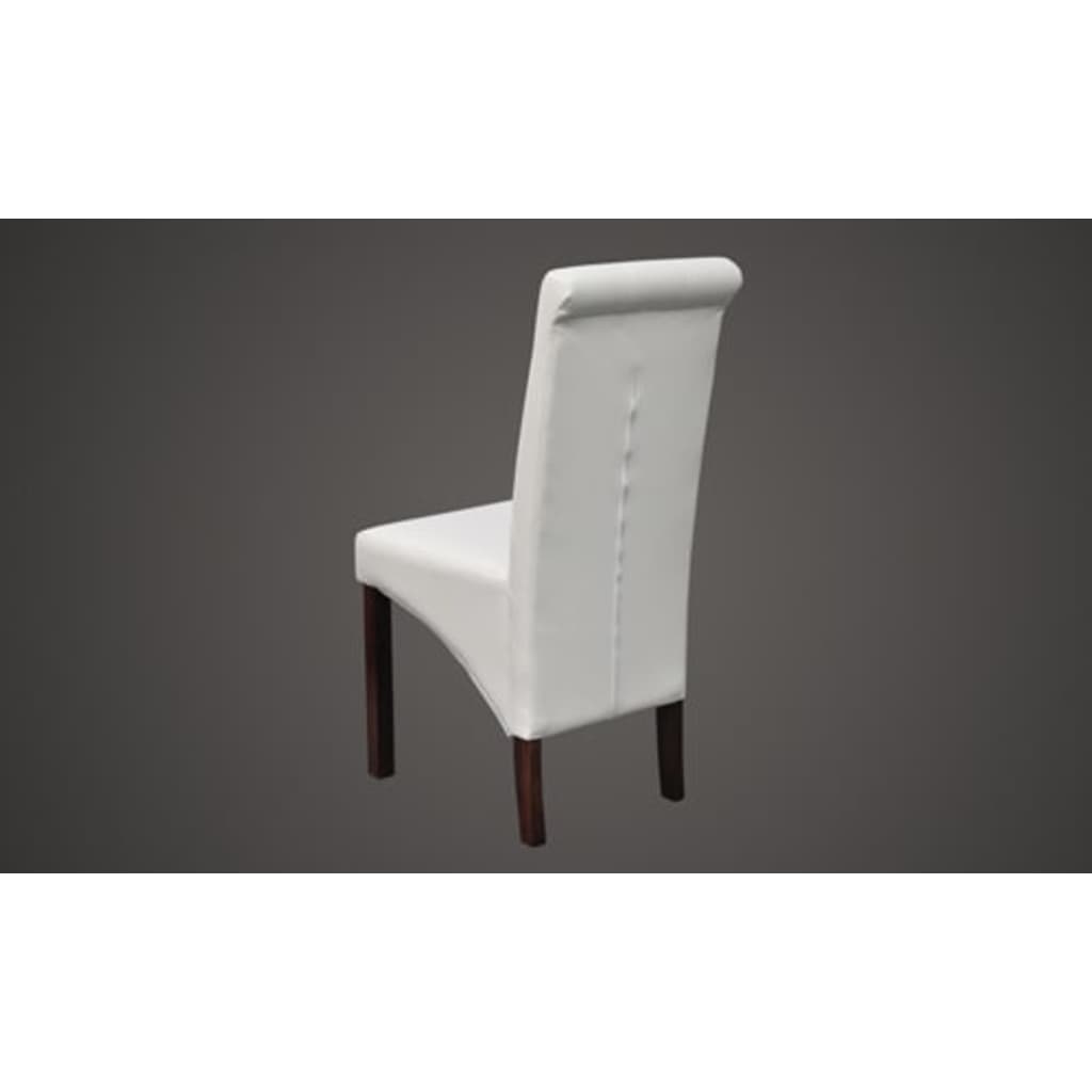 Chaises à manger lot de 2 blanc similicuir - XIOS
