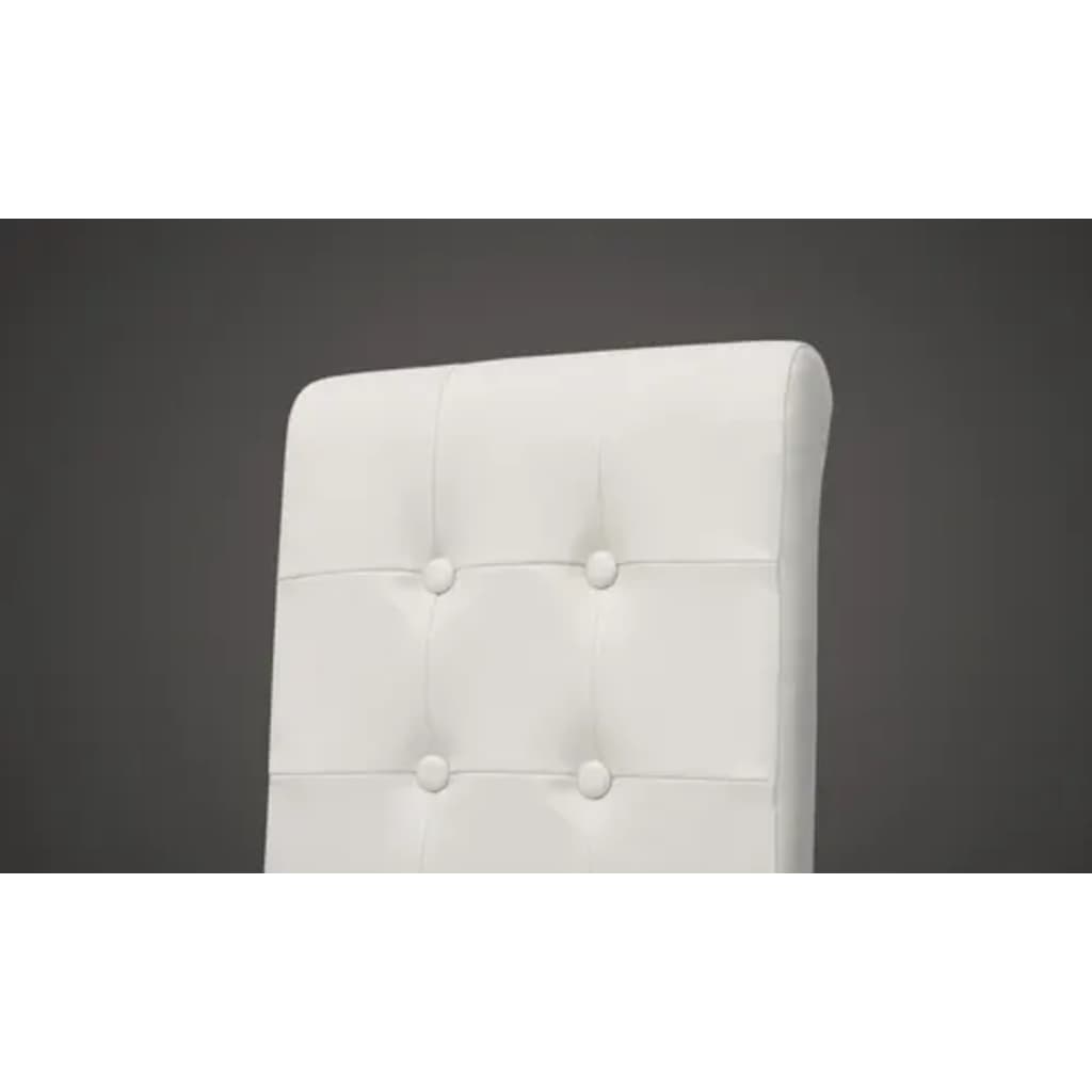 Chaises à manger lot de 2 blanc similicuir - XIOS