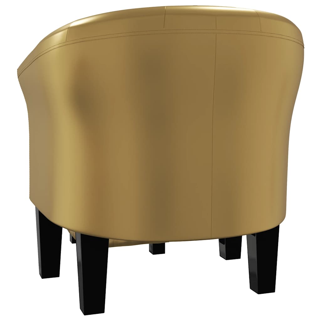 Chaise cabriolet avec repose-pied doré similicuir