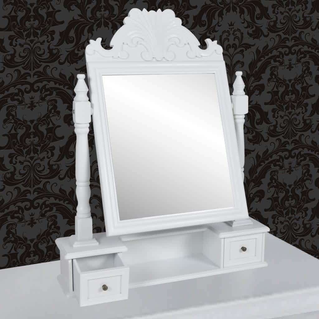 Coiffeuse avec miroir pivotant rectangulaire MDF - XIOS