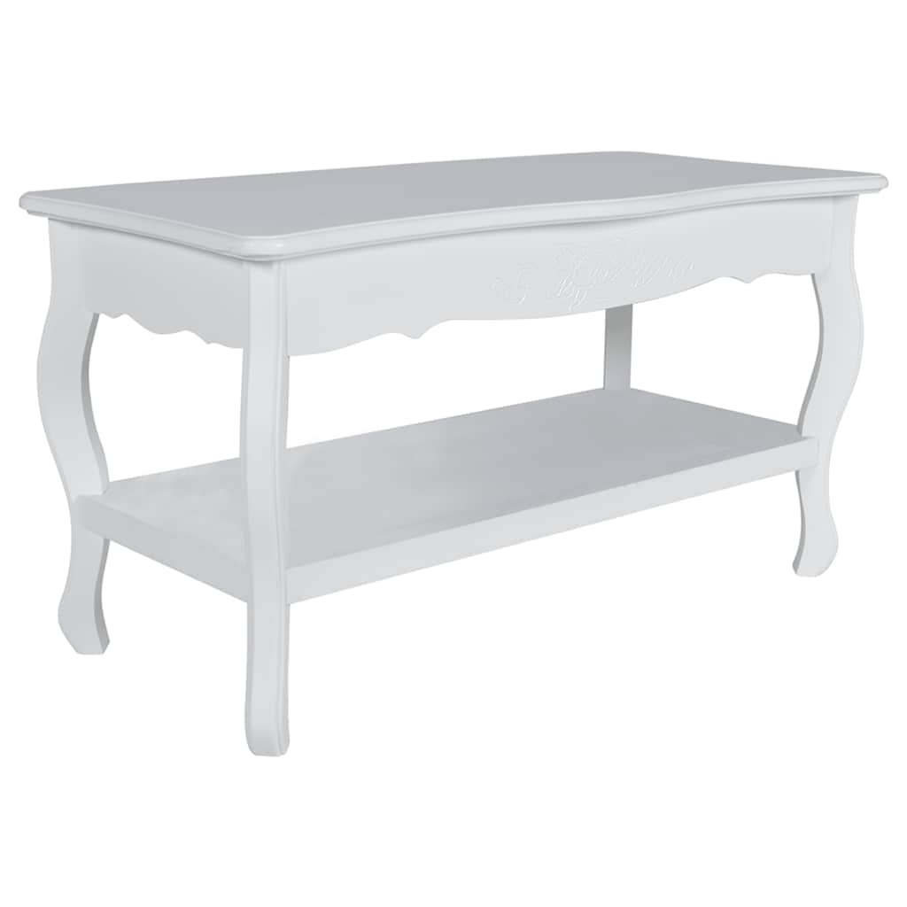 Table basse 2 couches MDF Blanc - XIOS