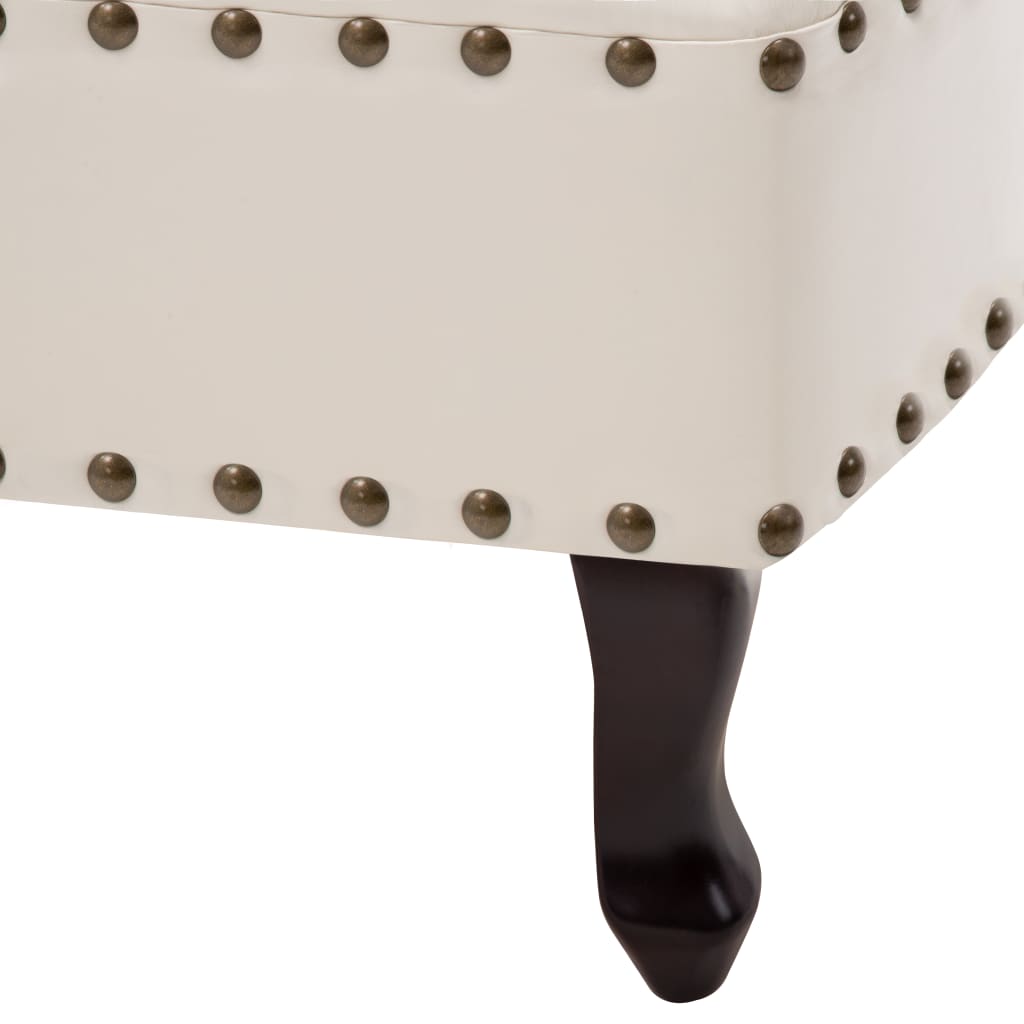 Chaise longue Blanc crème Similicuir - XIOS