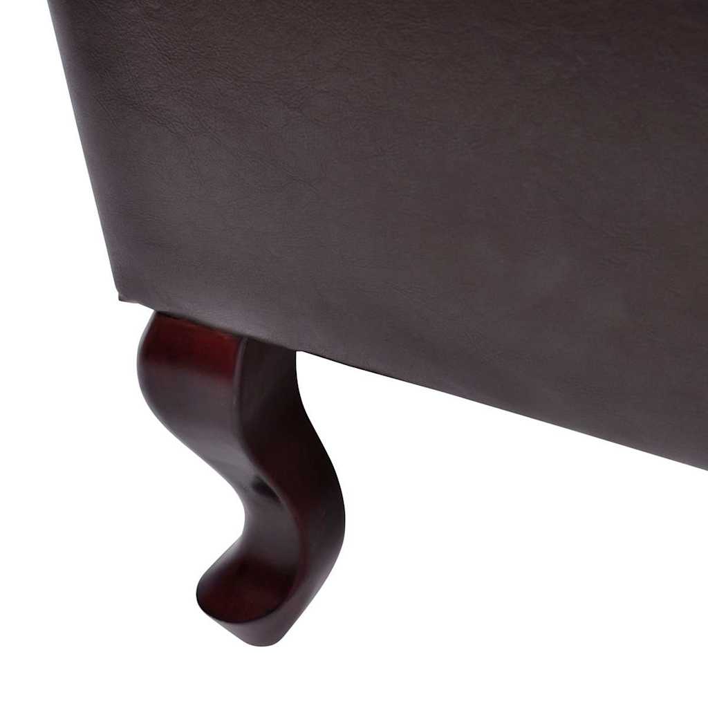 Fauteuil avec repose-pied Marron foncé Similicuir - XIOS