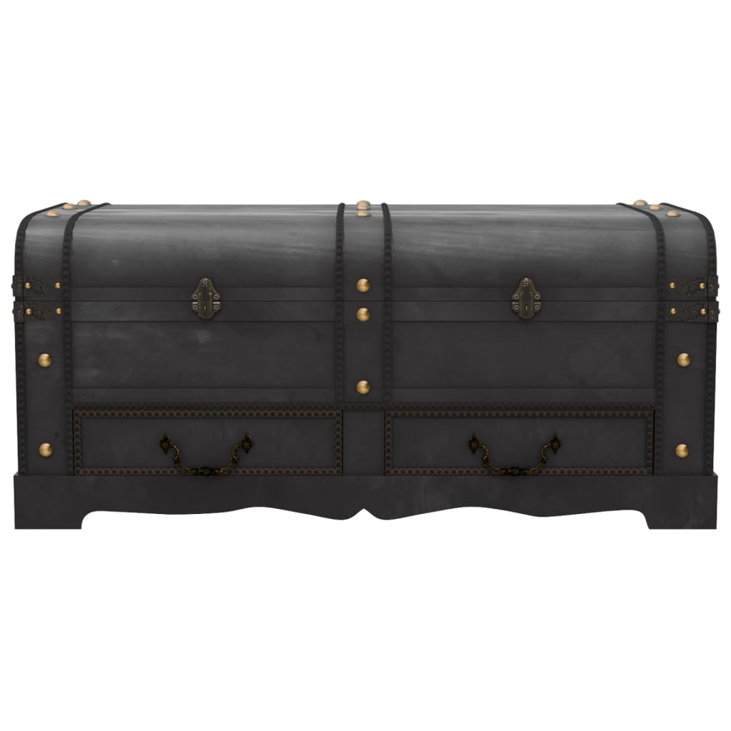 Coffre de rangement en bois Large Noir - XIOS