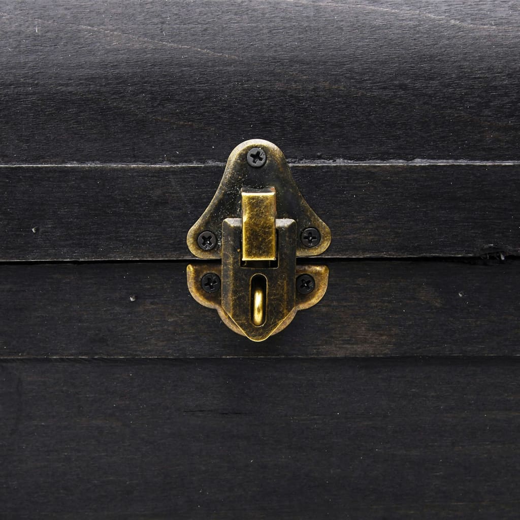 Coffre de rangement en bois Large Noir - XIOS