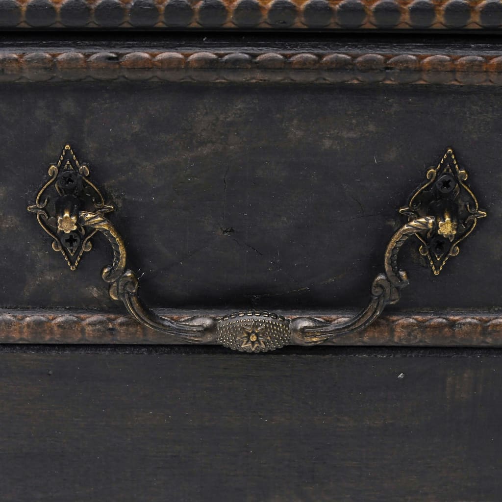 Coffre de rangement en bois Large Noir - XIOS