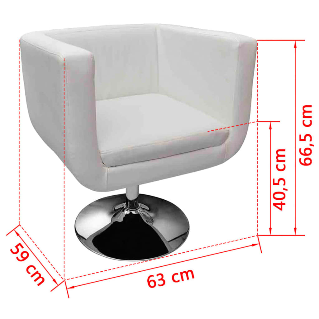 Tabouret de bar Blanc Similicuir - XIOS