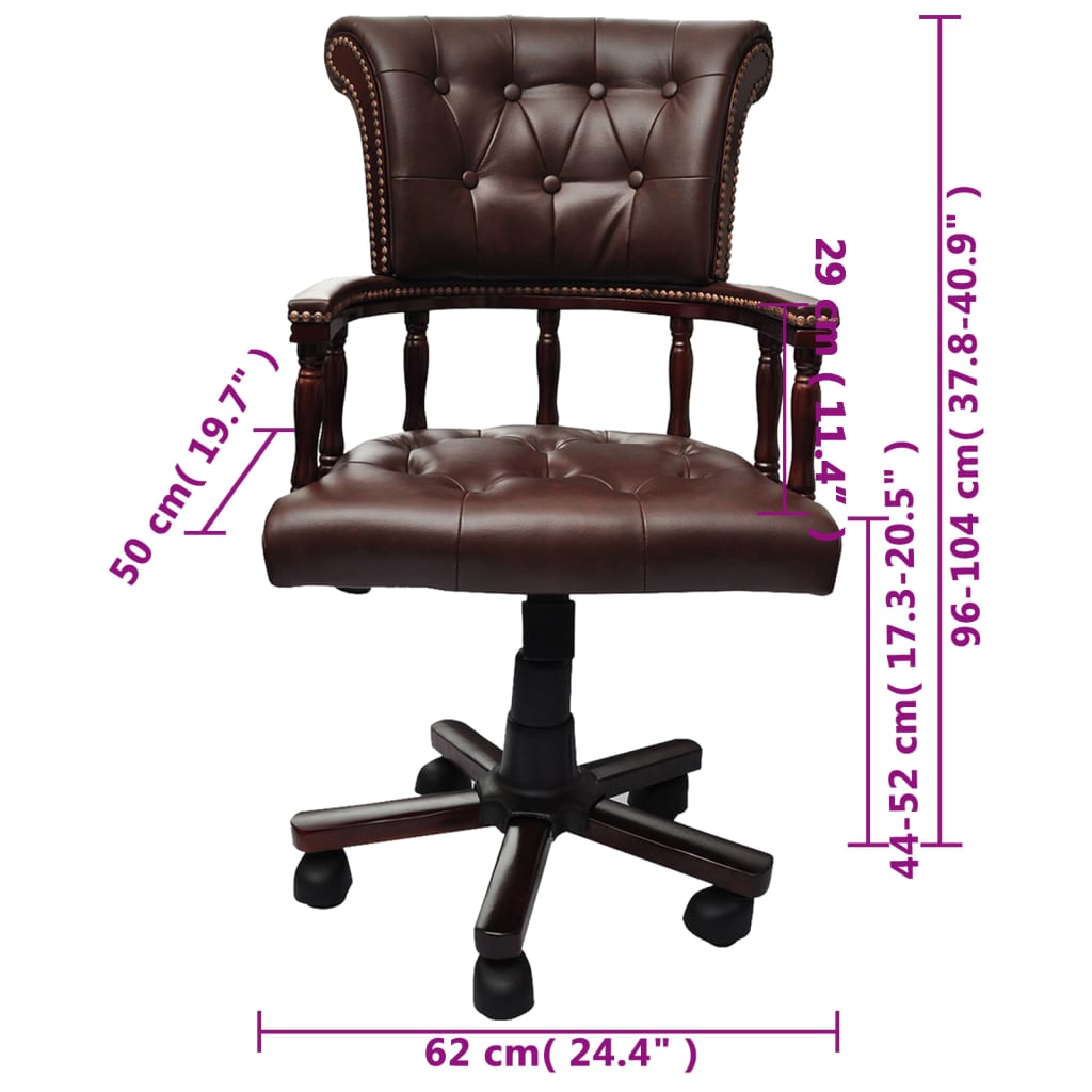 Chaise de bureau pivotante Marron - XIOS