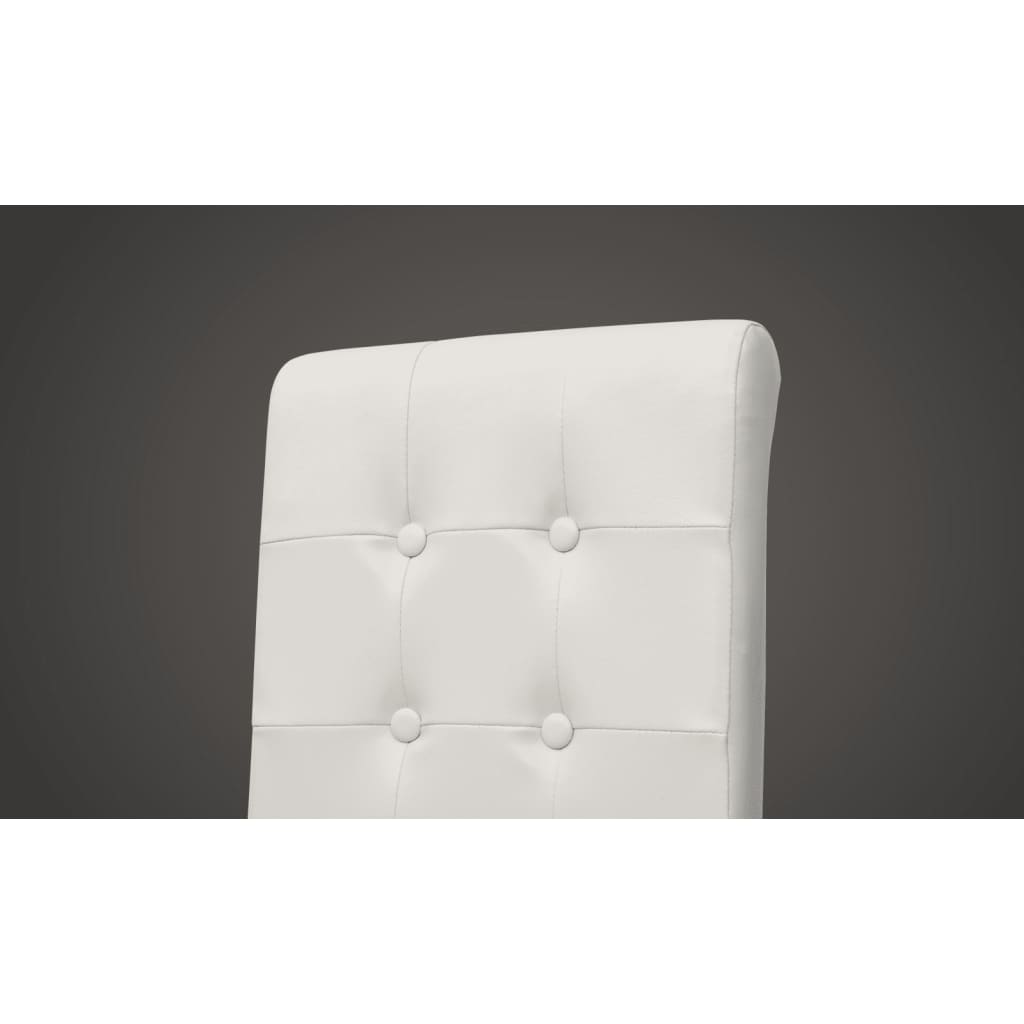 Chaises à manger lot de 4 blanc similicuir - XIOS