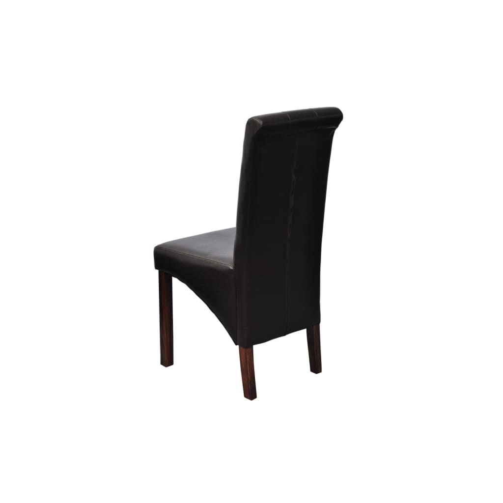 Chaises à manger lot de 4 noir similicuir - XIOS