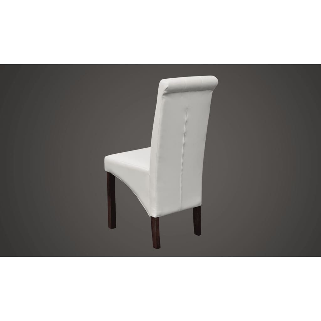 Chaises à manger lot de 6 blanc similicuir - XIOS