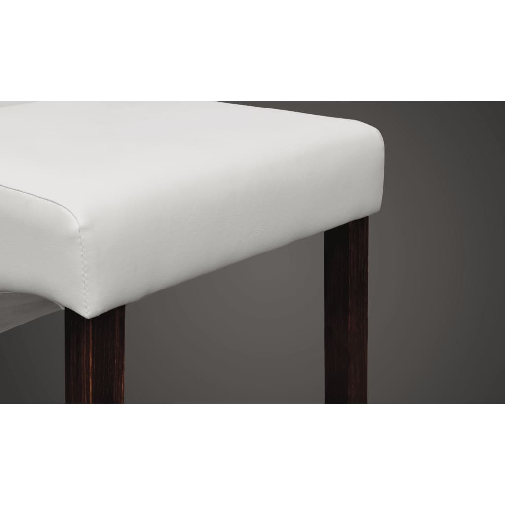 Chaises à manger lot de 6 blanc similicuir - XIOS