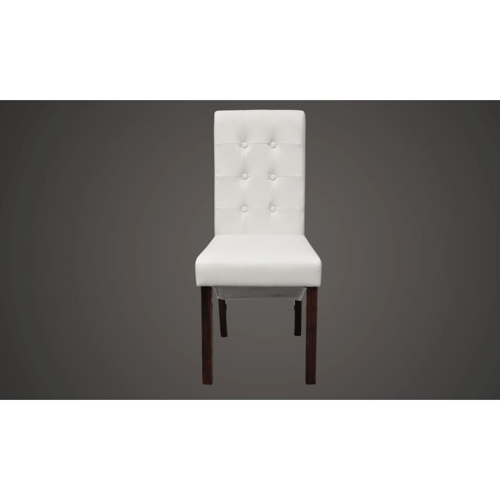 Chaises à manger lot de 6 blanc similicuir - XIOS