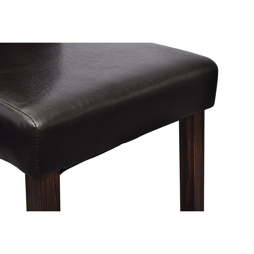 Chaises à manger lot de 6 noir similicuir - XIOS