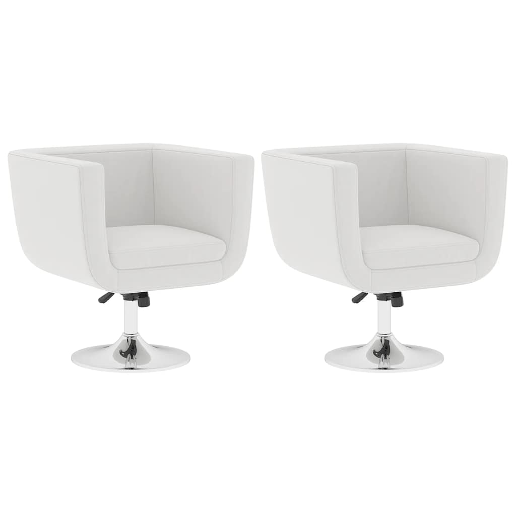 Chaises de bar lot de 2 blanc similicuir