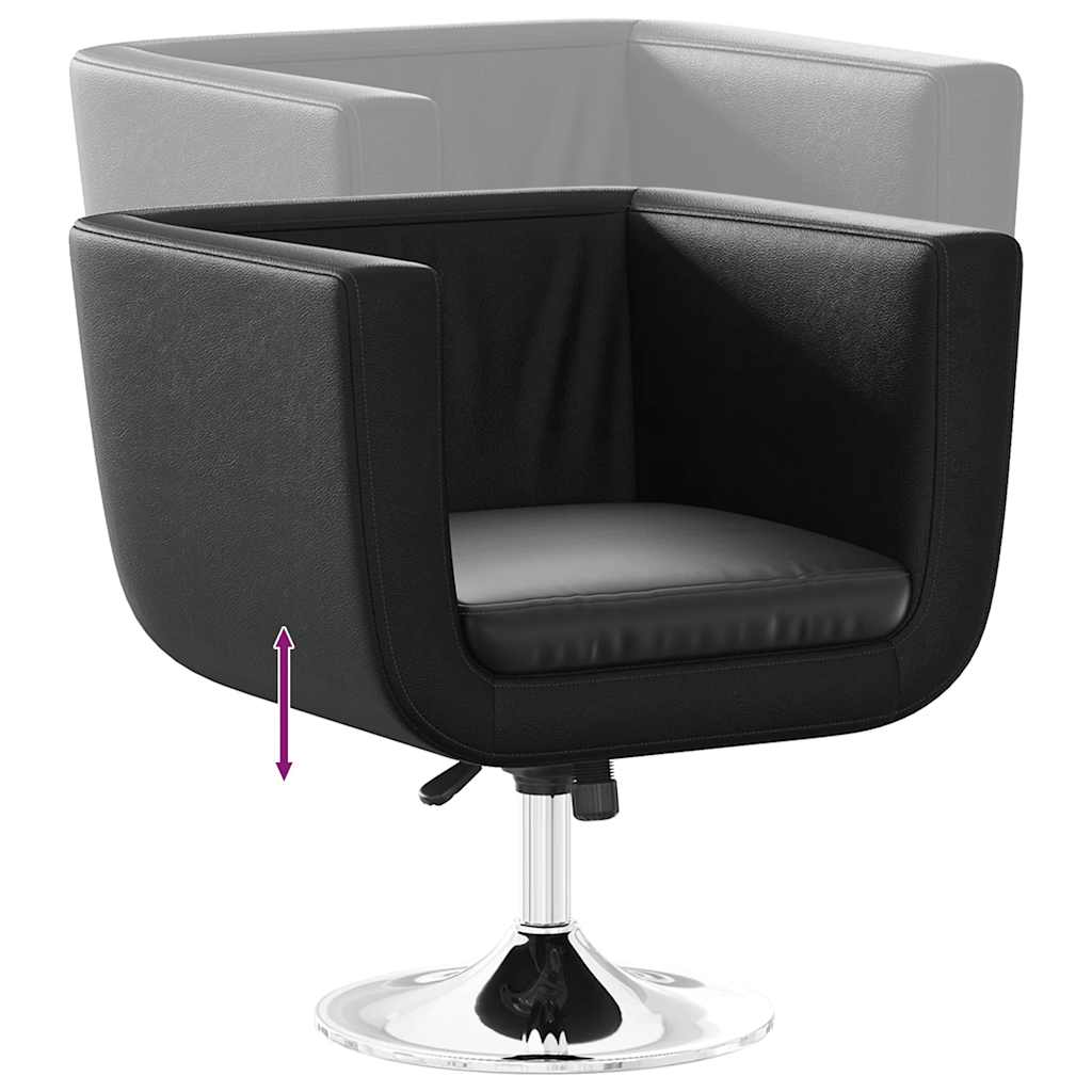 Chaise de bar lot de 2 cuir artificiel noir - XIOS