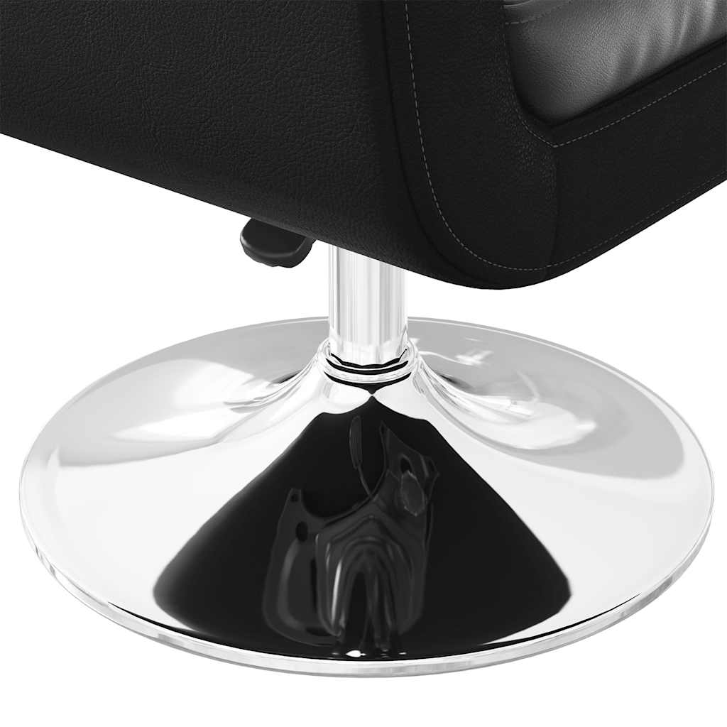 Chaise de bar lot de 2 cuir artificiel noir - XIOS