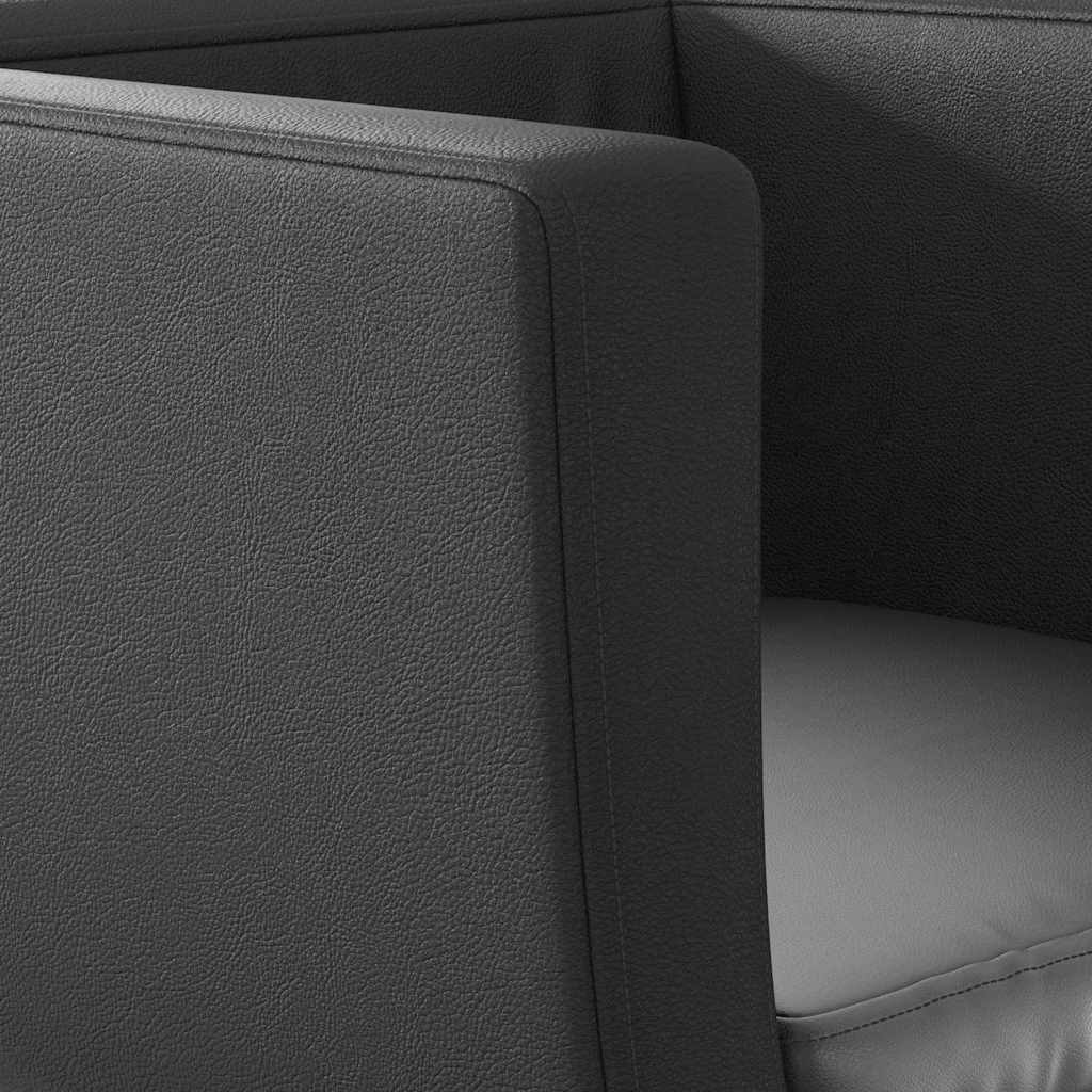 Chaise de bar lot de 2 cuir artificiel noir - XIOS