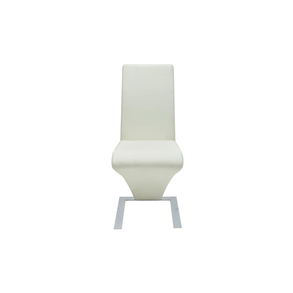 Chaises à manger lot de 6 blanc similicuir - XIOS