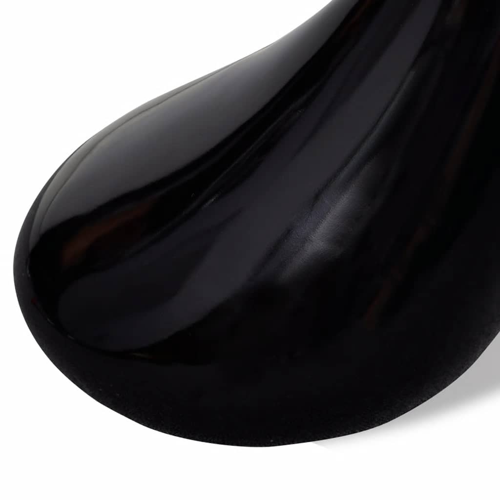Table basse et dessus de table Verre rond Noir brillant 2 pcs - XIOS