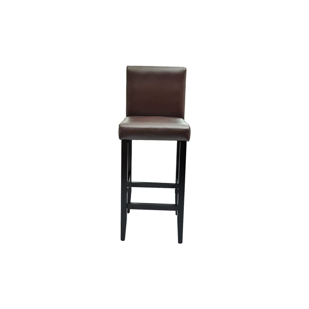 Tabourets de bar lot de 4 marron foncé similicuir - XIOS