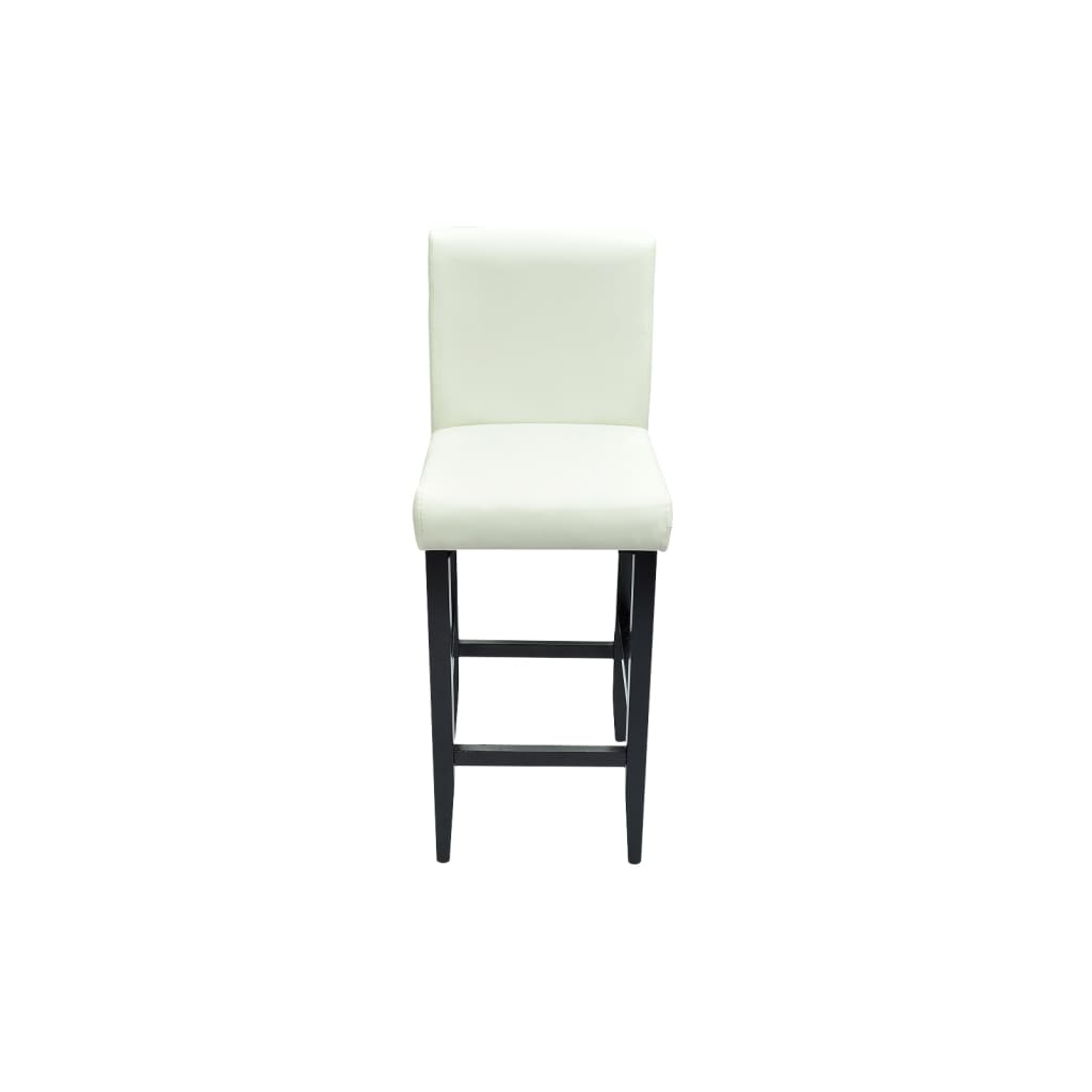 Tabourets de bar lot de 4 blanc similicuir - XIOS
