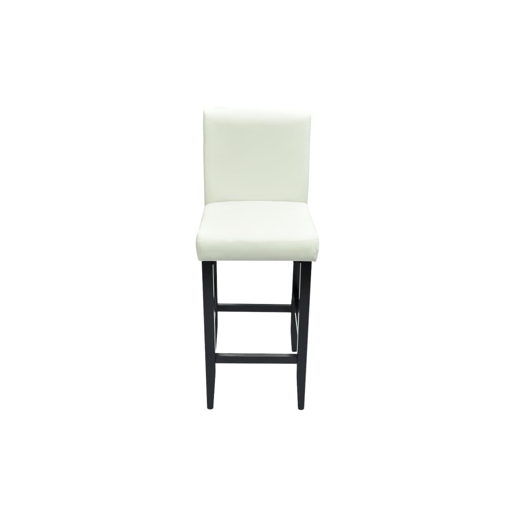 Tabourets de bar lot de 6 blanc similicuir - XIOS