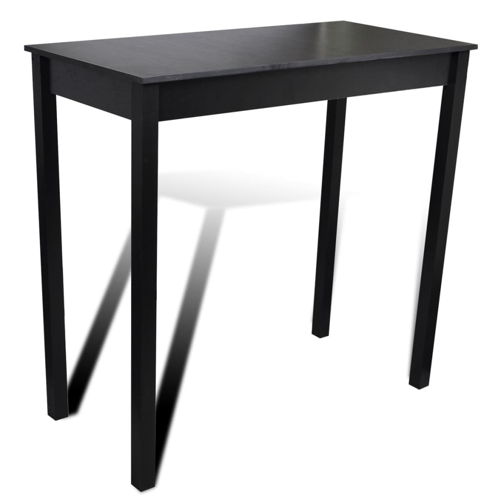 Set de 1 table de bar et 4 tabourets noir - XIOS