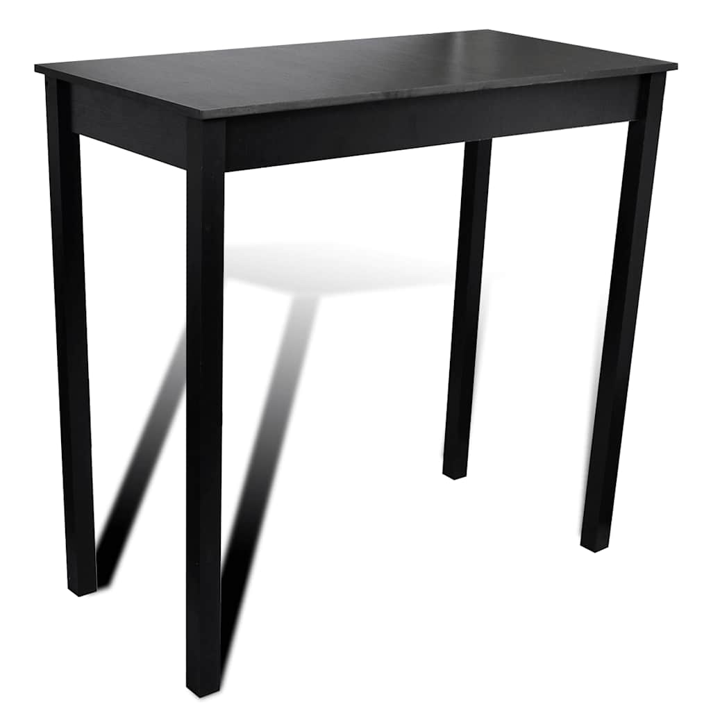 Set de 1 table de bar et 4 tabourets noir