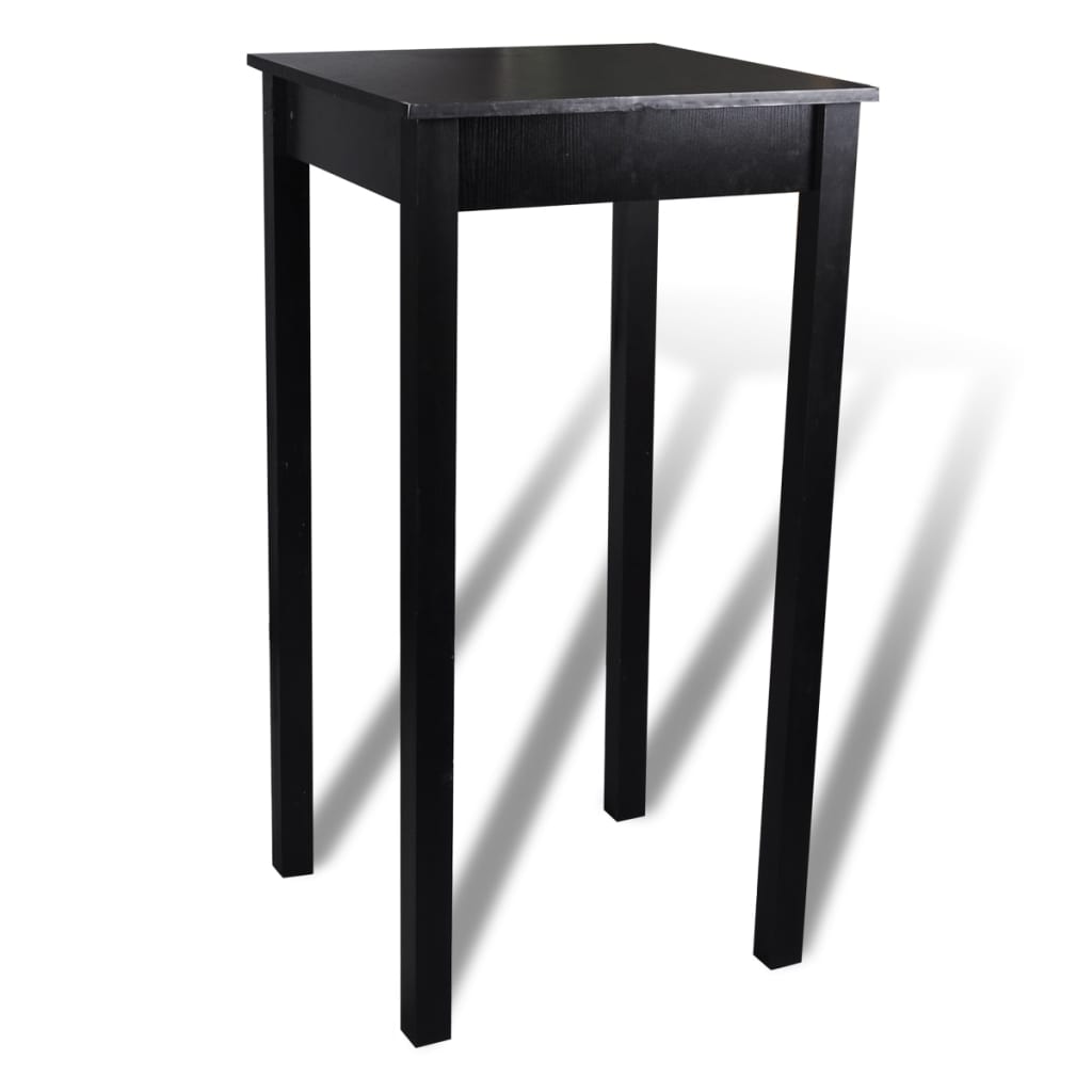 Set de 1 table de bar et 2 tabourets noir - XIOS