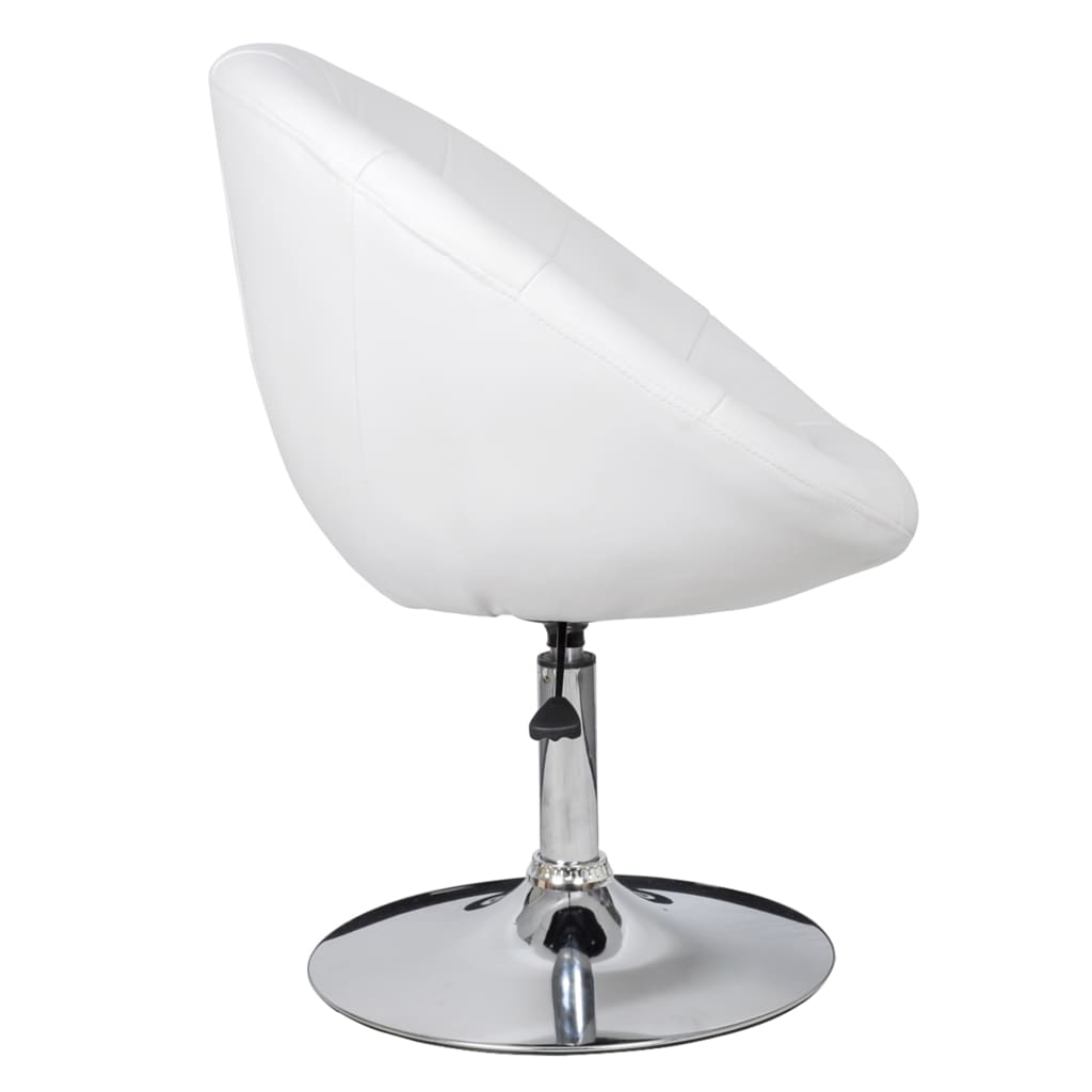 Tabourets de bar lot de 2 blanc similicuir - XIOS