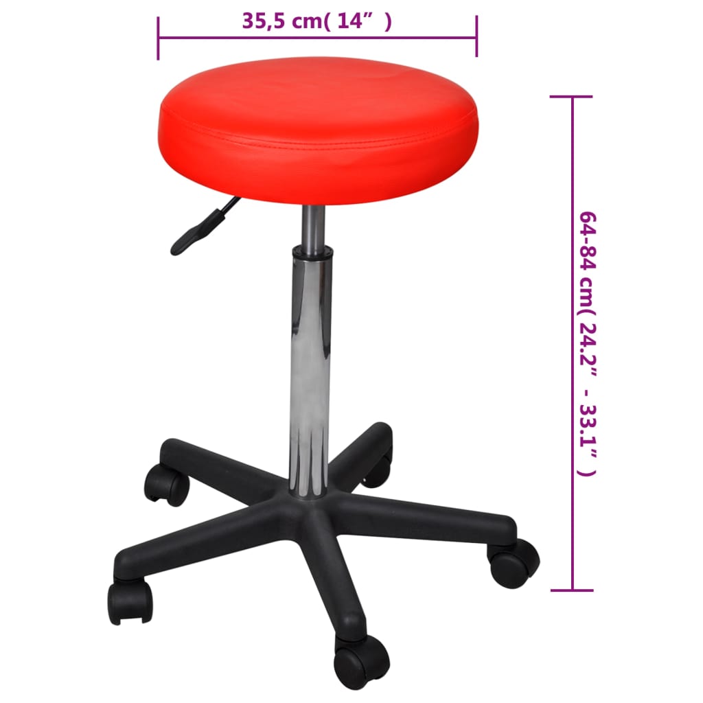 Tabouret de bureau Rouge - XIOS