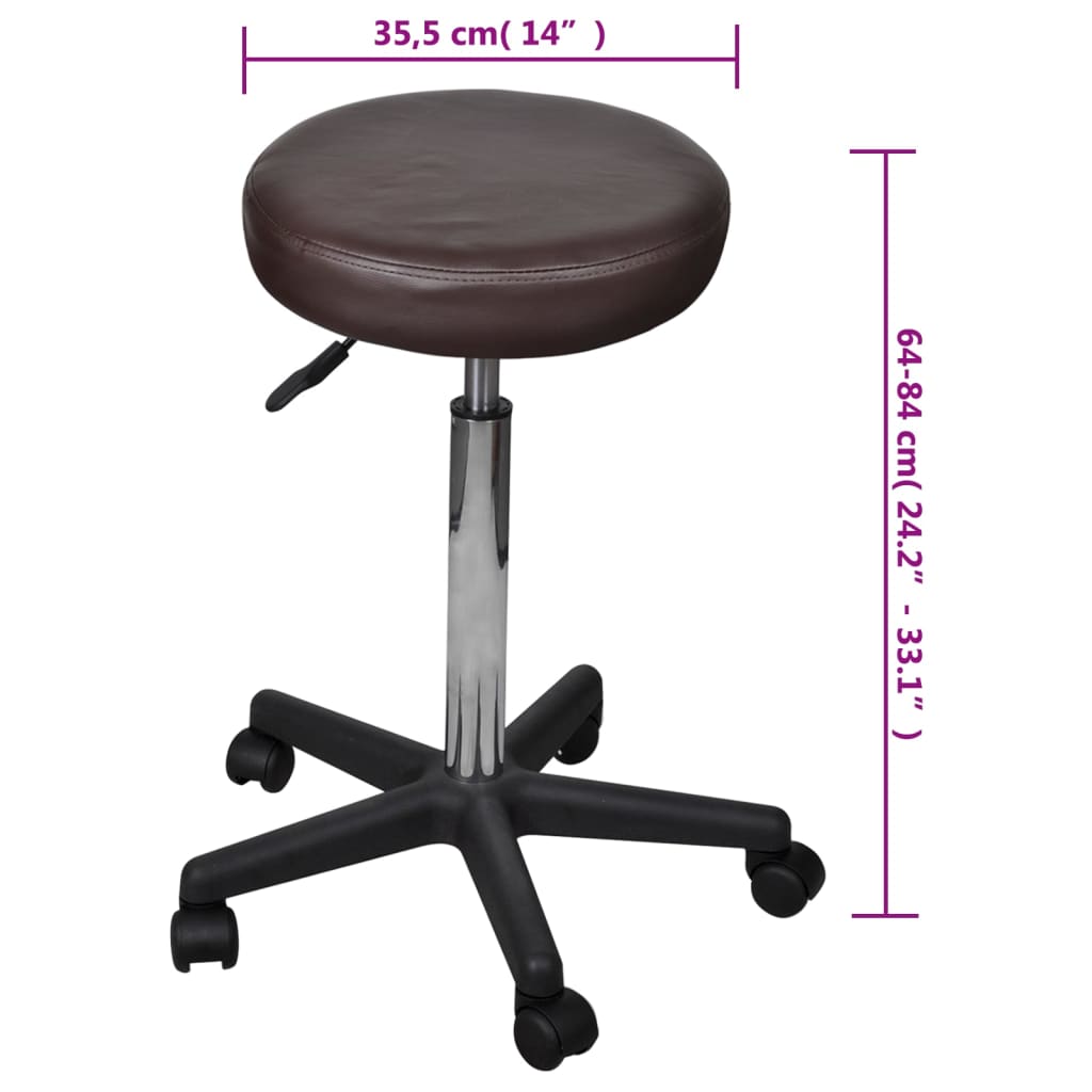 Tabouret de bureau marron - XIOS