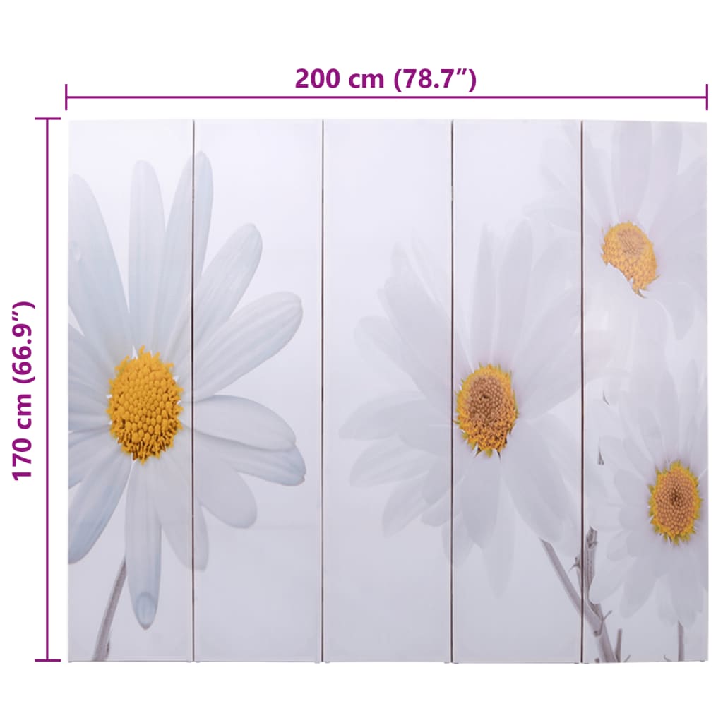 Cloison de séparation pliable 200 x 170 cm Fleur - XIOS