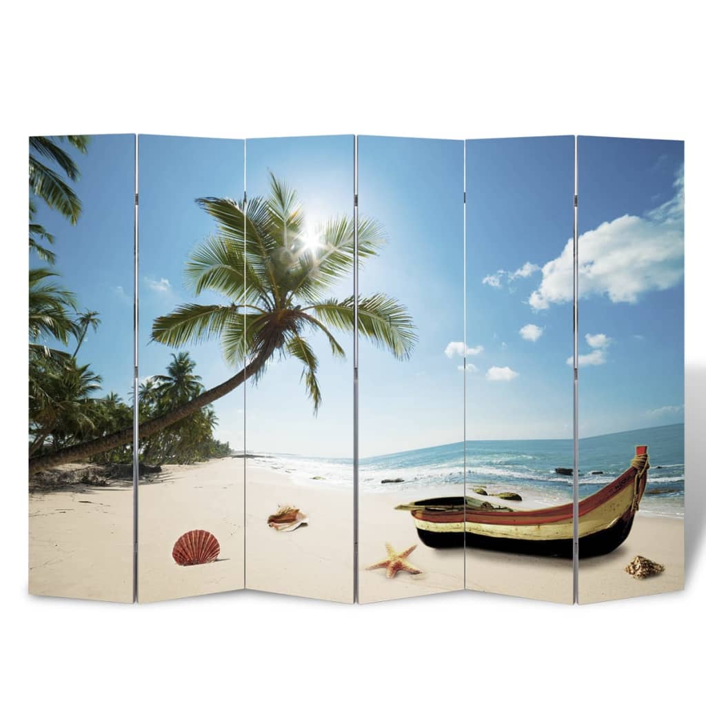 Cloison de séparation pliable 217x170 cm Plage - XIOS