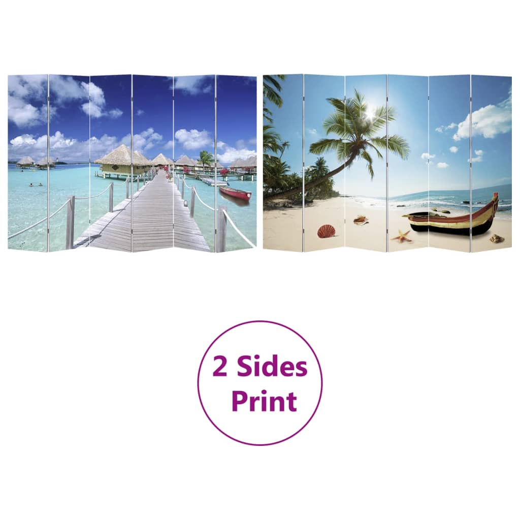 Cloison de séparation pliable 217x170 cm Plage - XIOS