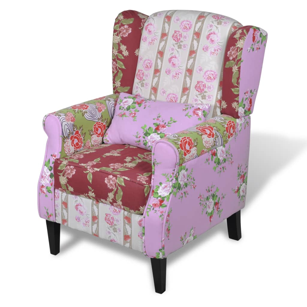 Fauteuil avec design de patchwork Tissu - XIOS