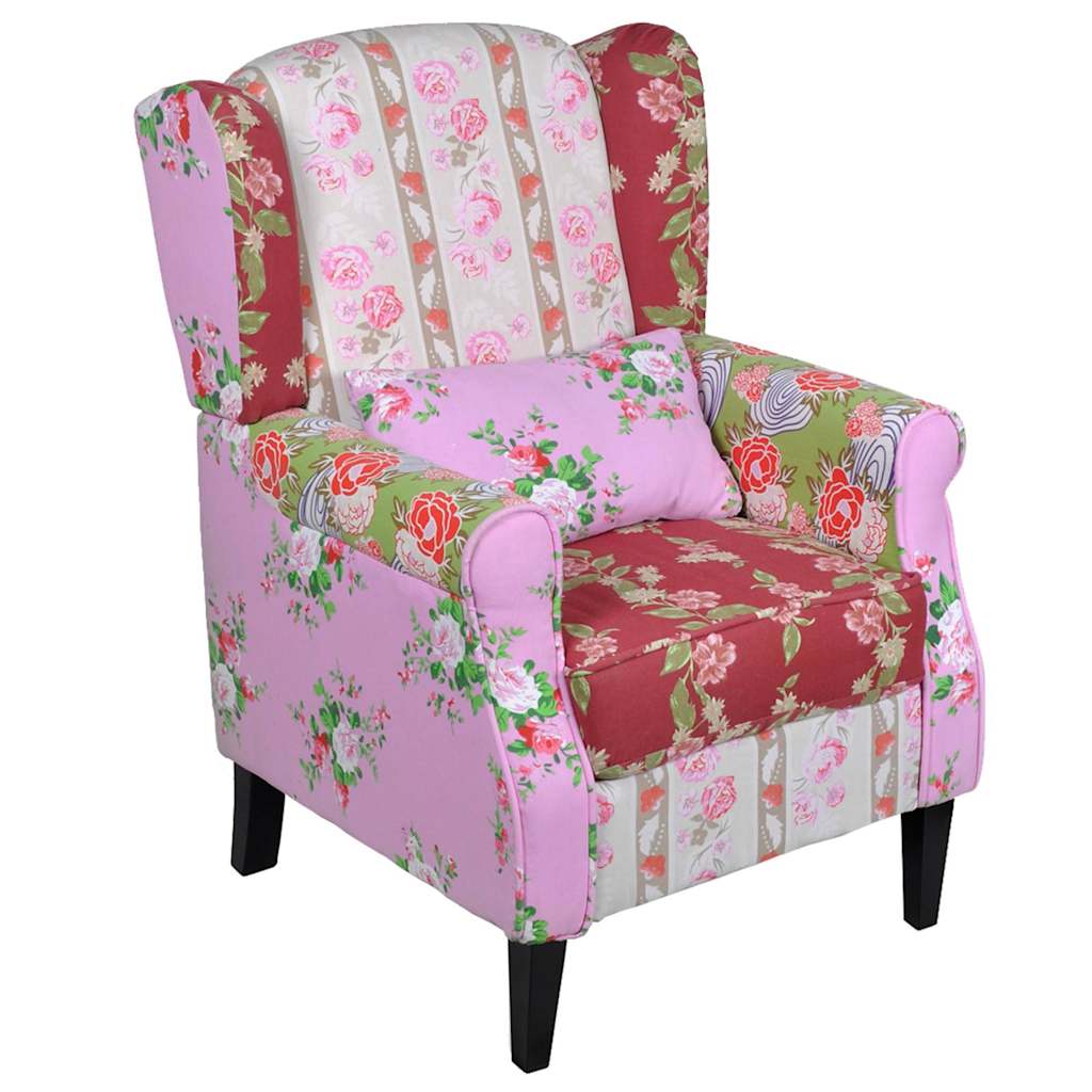 Fauteuil avec design de patchwork Tissu - XIOS