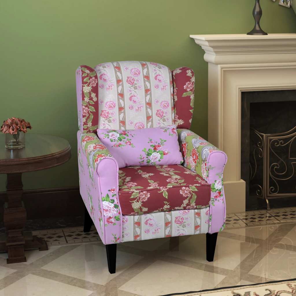 Fauteuil avec design de patchwork Tissu - XIOS