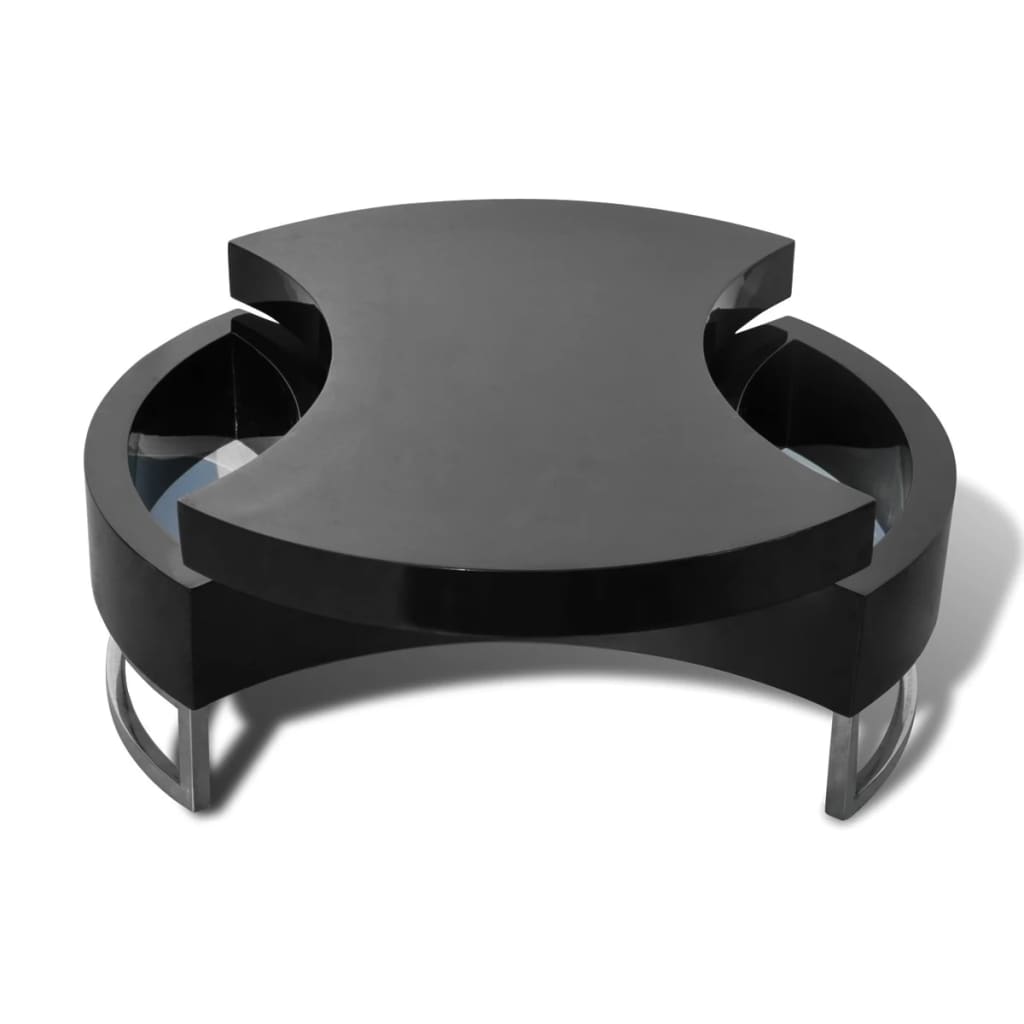 Table basse à forme réglable noir brillant - XIOS