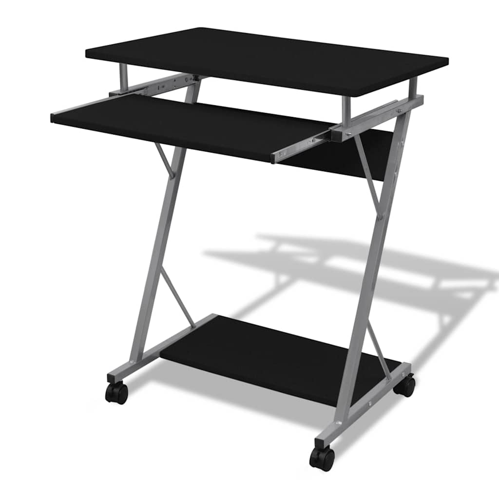 Bureau d'ordinateur compact avec plateau à clavier Noir - XIOS