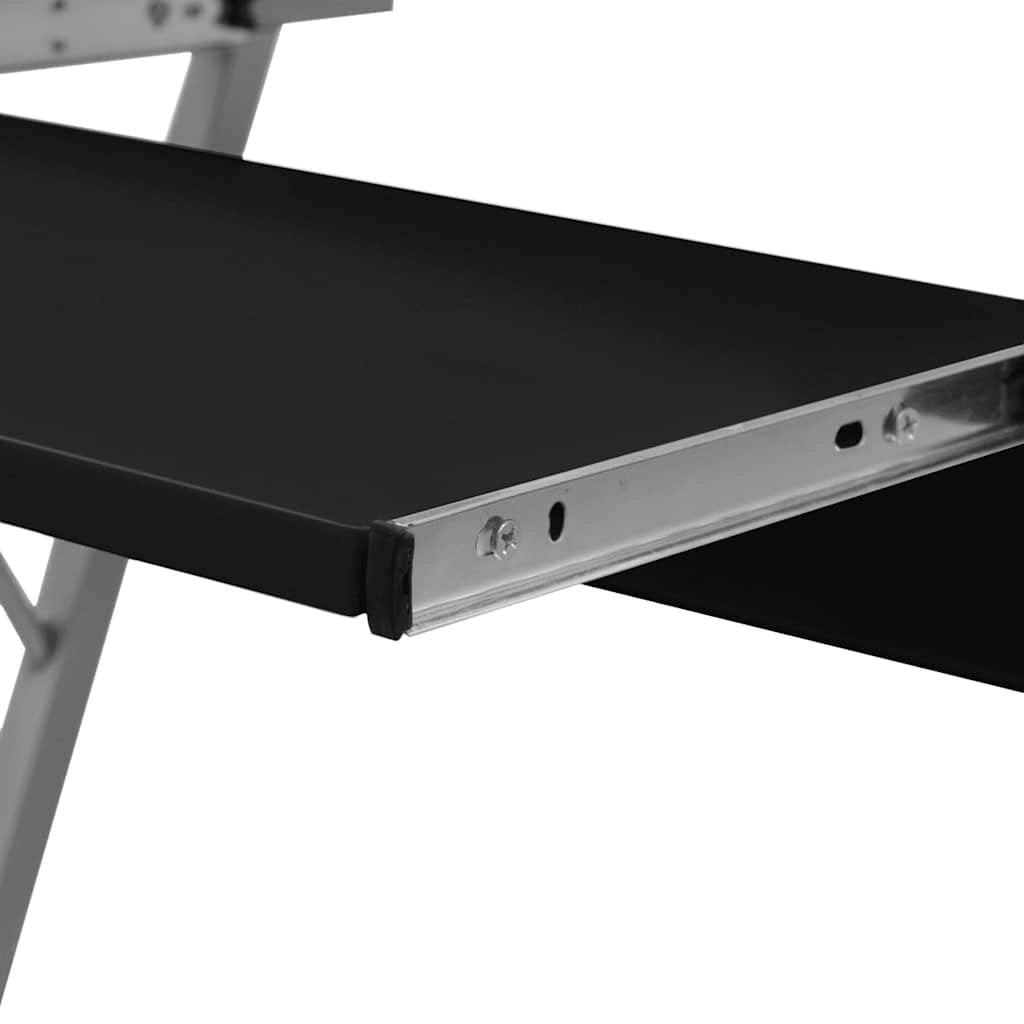 Bureau d'ordinateur compact avec plateau à clavier Noir - XIOS