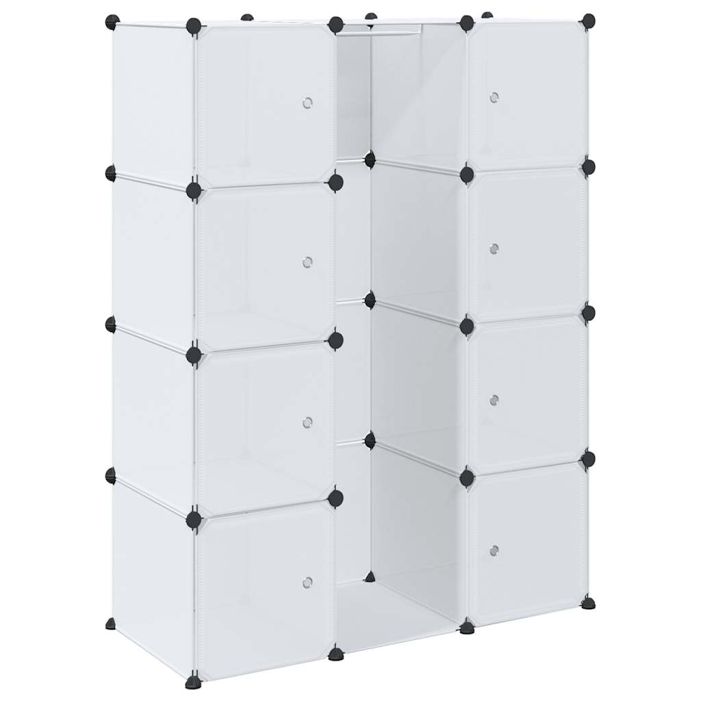 Armoire modulaire 9 compartiments 109x36,5x143 cm blanc - XIOS